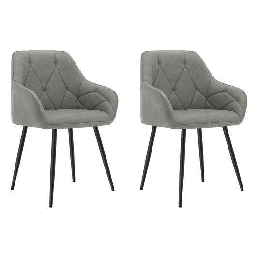WOLTU Esszimmerstühle 4er Set, für Esszimmer Wohnzimmer, ergonomische Küchenstühle gepolstert mit Armlehnen, Metallbeinen, Sitzfläche aus
