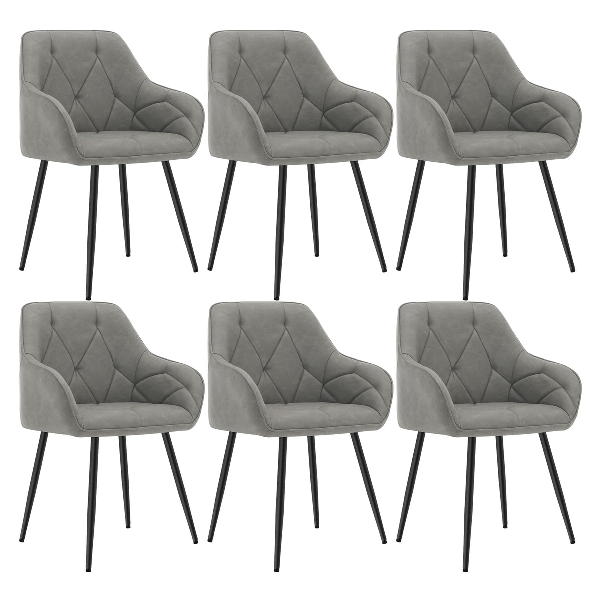 WOLTU Esszimmerstühle 4er Set, für Esszimmer Wohnzimmer, ergonomische Küchenstühle gepolstert mit Armlehnen, Metallbeinen, Sitzfläche aus