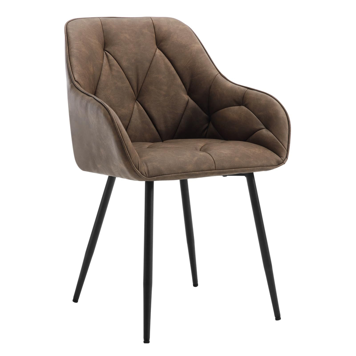 WOLTU Esszimmerstühle 4er Set, für Esszimmer Wohnzimmer, ergonomische Küchenstühle gepolstert mit Armlehnen, Metallbeinen, Sitzfläche aus