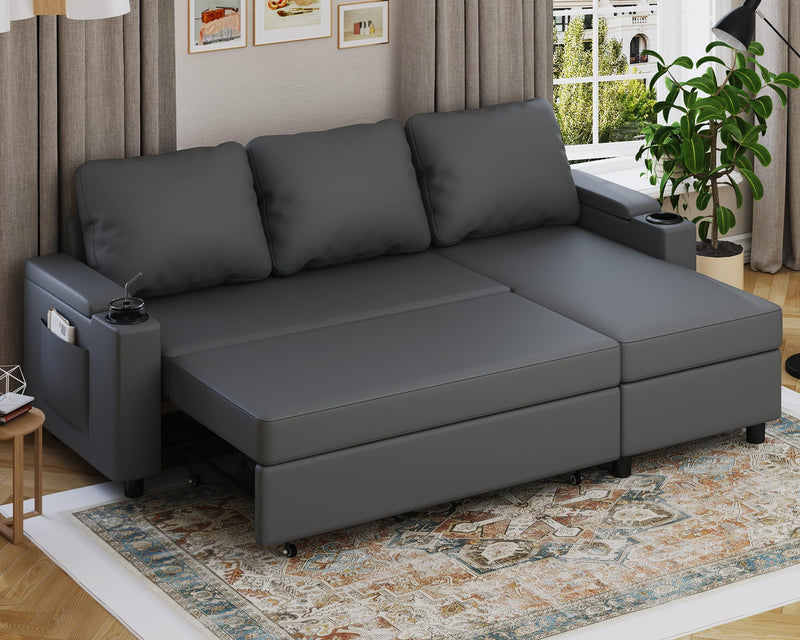 Wohnzimmer & Sofas – Devoko Ecksofa L-Form mit Schlaffunktion