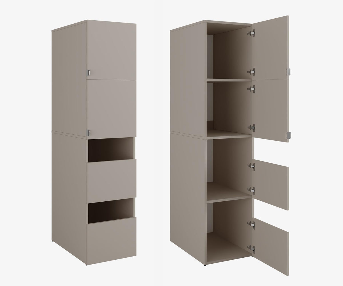 PLATAN ROOM Hochschrank Badschrank Waschmaschine Trockner Schrank Waschmaschinenschrank für Waschmaschine & Wäschetrockner Überbauschrank 187 x 65