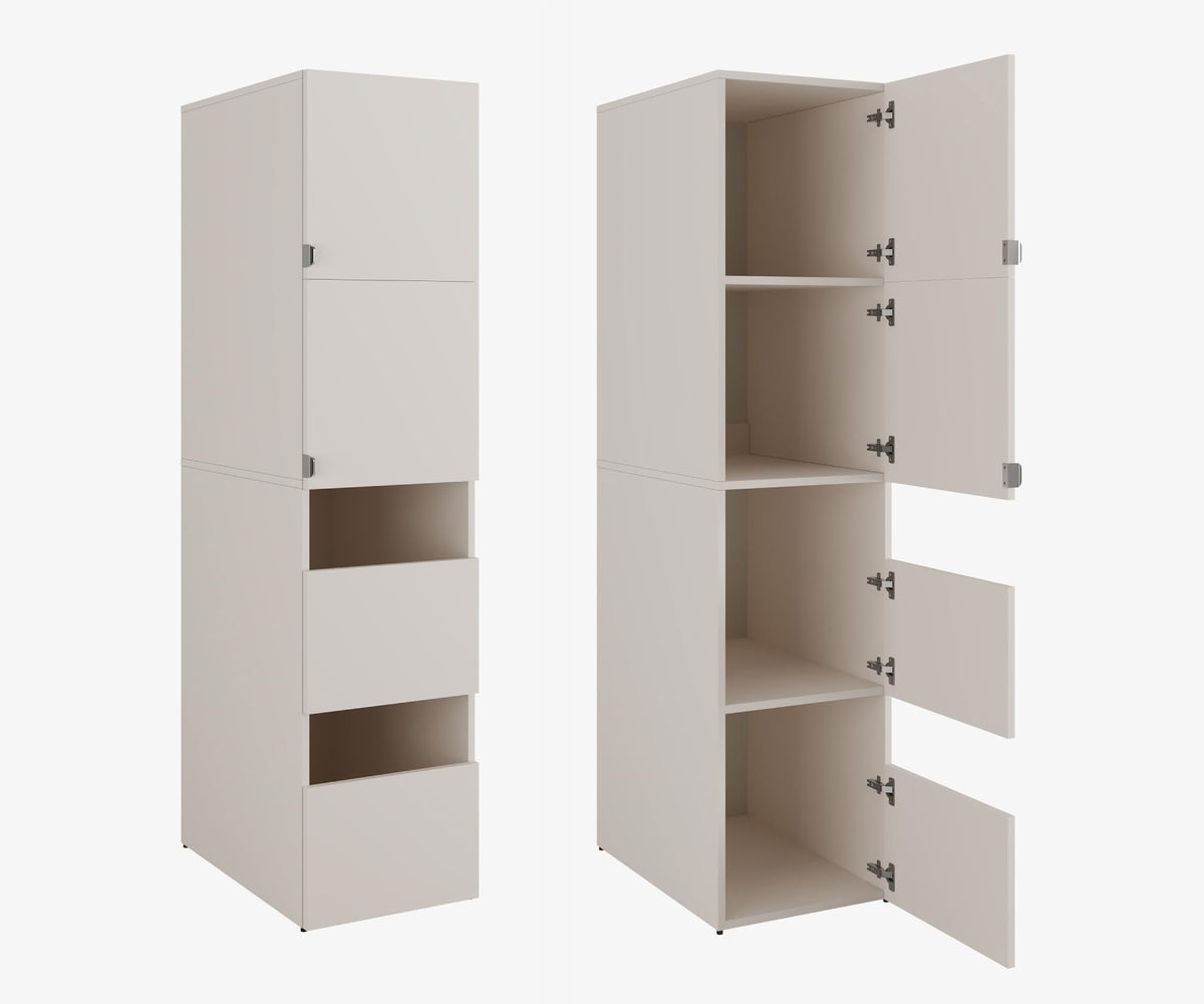 PLATAN ROOM Hochschrank Badschrank Waschmaschine Trockner Schrank Waschmaschinenschrank für Waschmaschine & Wäschetrockner Überbauschrank 187 x 65