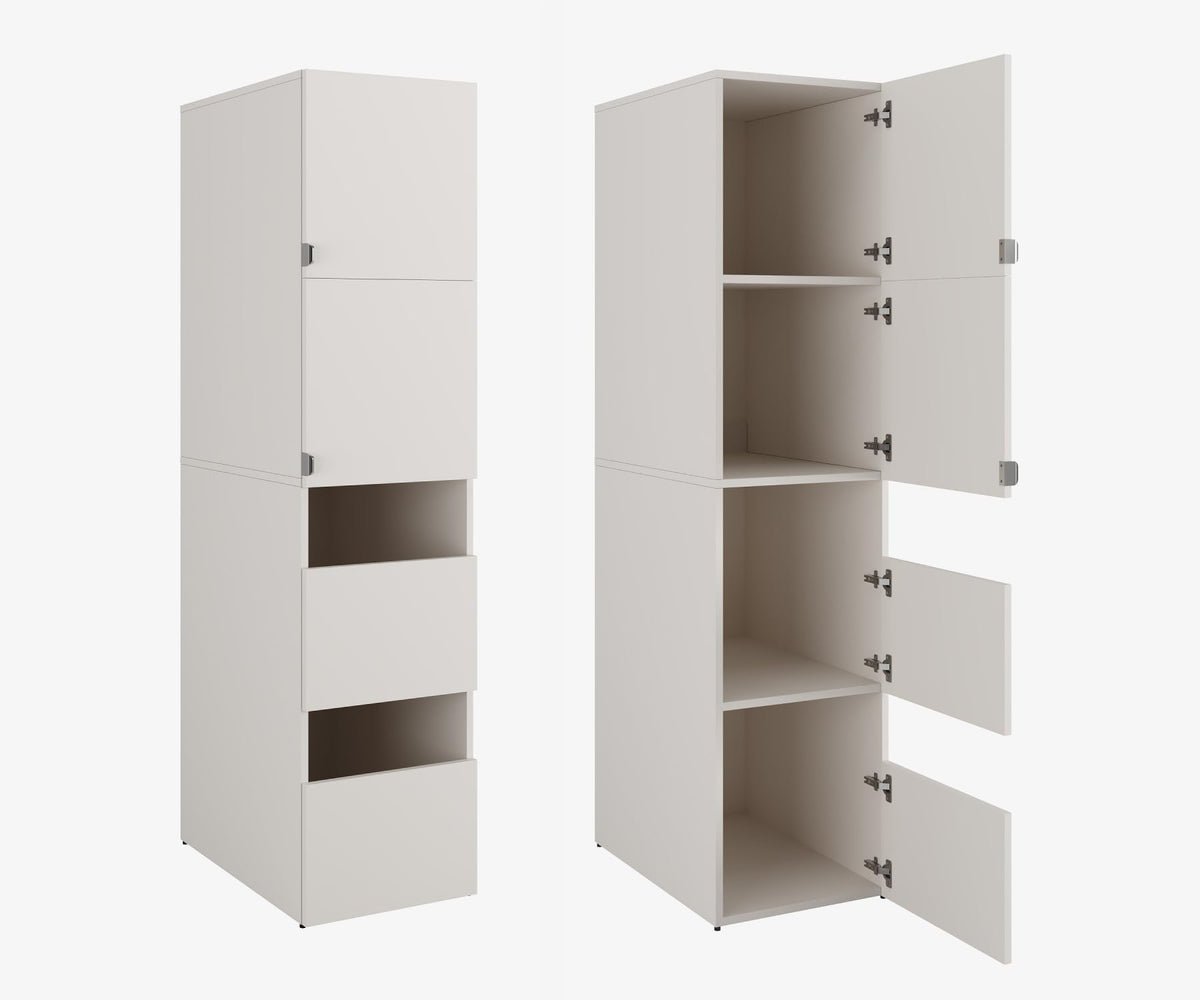 PLATAN ROOM Hochschrank Badschrank Waschmaschine Trockner Schrank Waschmaschinenschrank für Waschmaschine & Wäschetrockner Überbauschrank 187 x 65