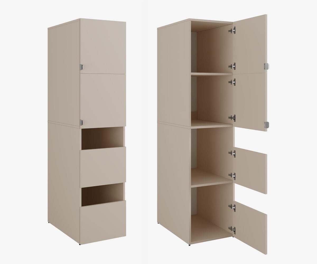 PLATAN ROOM Hochschrank Badschrank Waschmaschine Trockner Schrank Waschmaschinenschrank für Waschmaschine & Wäschetrockner Überbauschrank 187 x 65