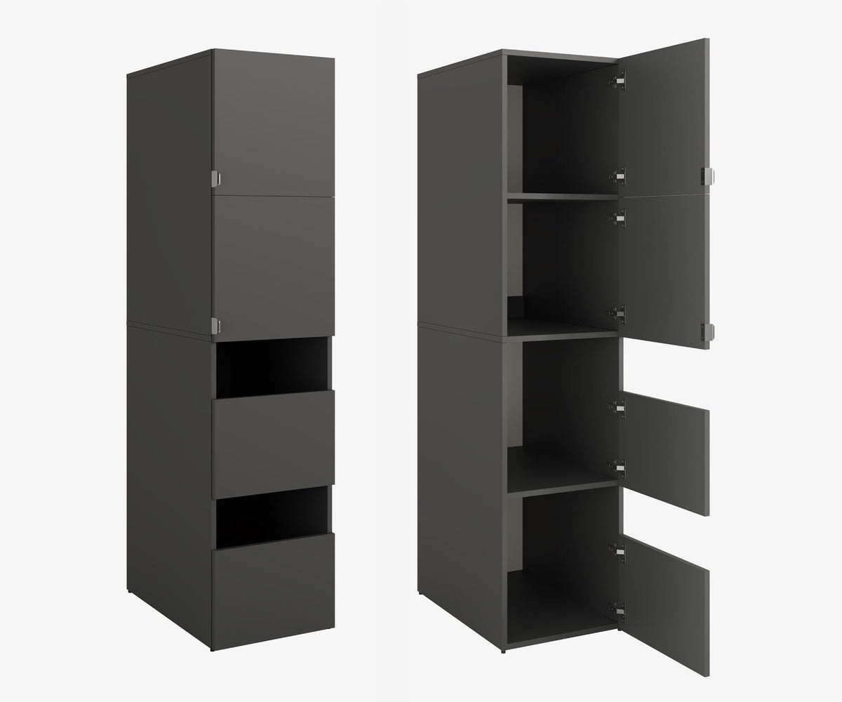 PLATAN ROOM Hochschrank Badschrank Waschmaschine Trockner Schrank Waschmaschinenschrank für Waschmaschine & Wäschetrockner Überbauschrank 187 x 65