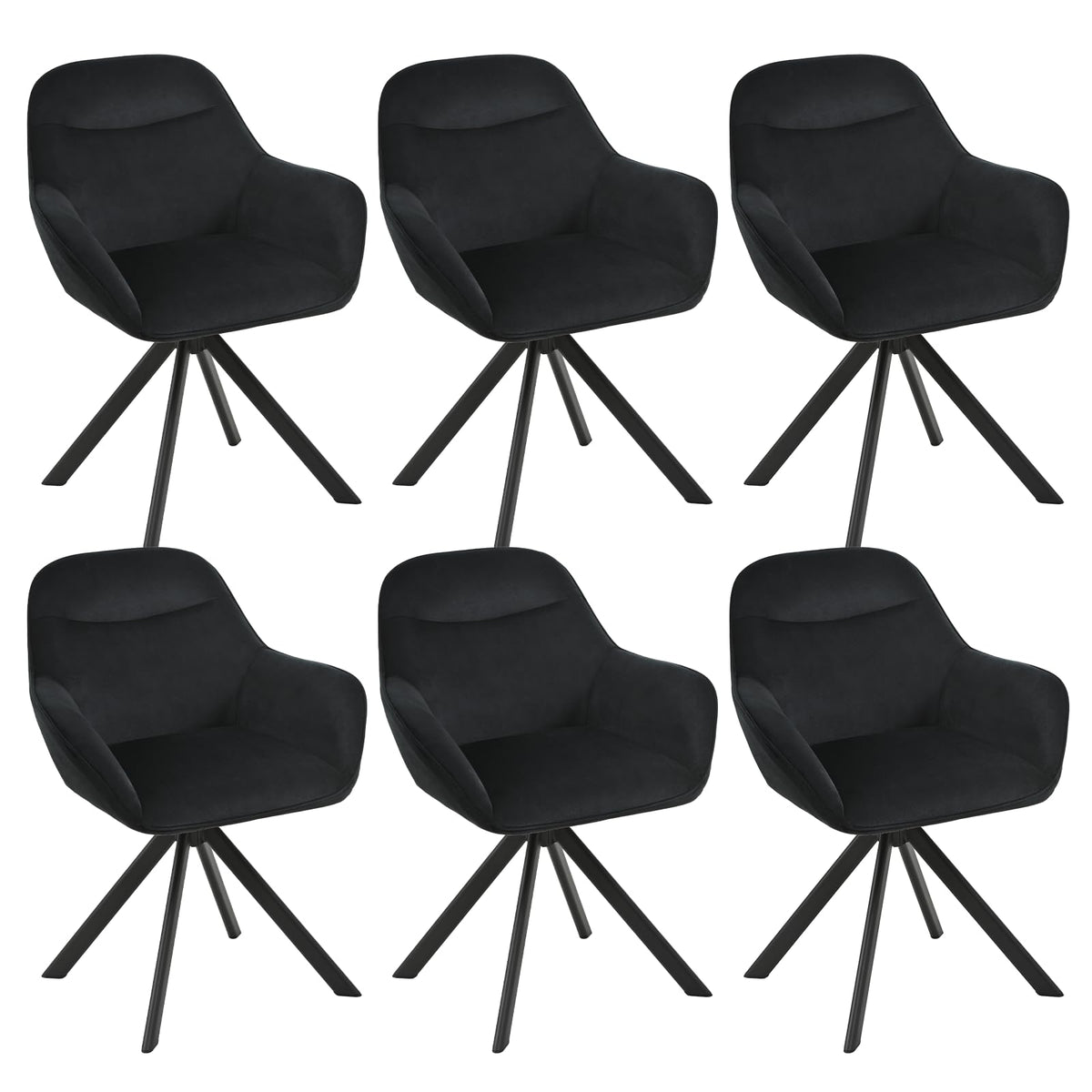 Esszimmerstühle Drehbar 4er Set mit Armlehne, 360° drehbar, Polsterstuhl Leinen, Drehstuhl Esszimmer Beige, Küchenstuhl mit Metallbeine für