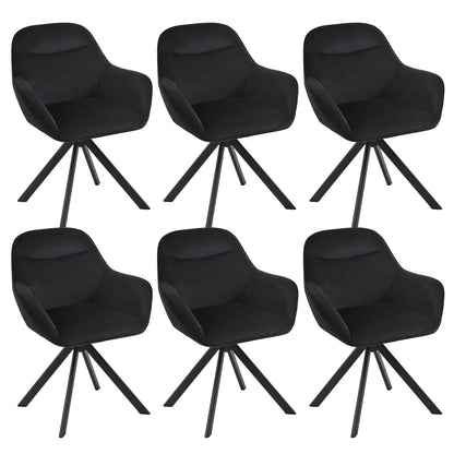Esszimmerstühle Drehbar 4er Set mit Armlehne, 360° drehbar, Polsterstuhl Leinen, Drehstuhl Esszimmer Beige, Küchenstuhl mit Metallbeine für