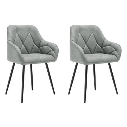 WOLTU Esszimmerstühle 4er Set, für Esszimmer Wohnzimmer, ergonomische Küchenstühle gepolstert mit Armlehnen, Metallbeinen, Sitzfläche aus