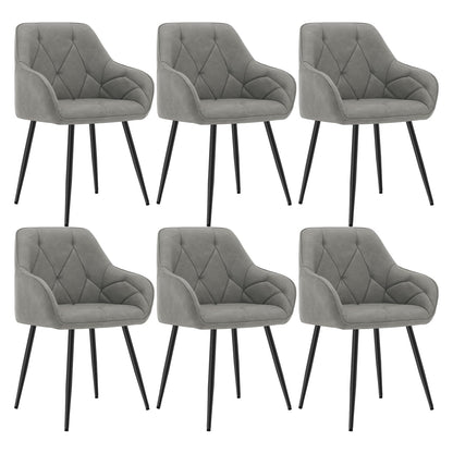 WOLTU Esszimmerstühle 4er Set, für Esszimmer Wohnzimmer, ergonomische Küchenstühle gepolstert mit Armlehnen, Metallbeinen, Sitzfläche aus