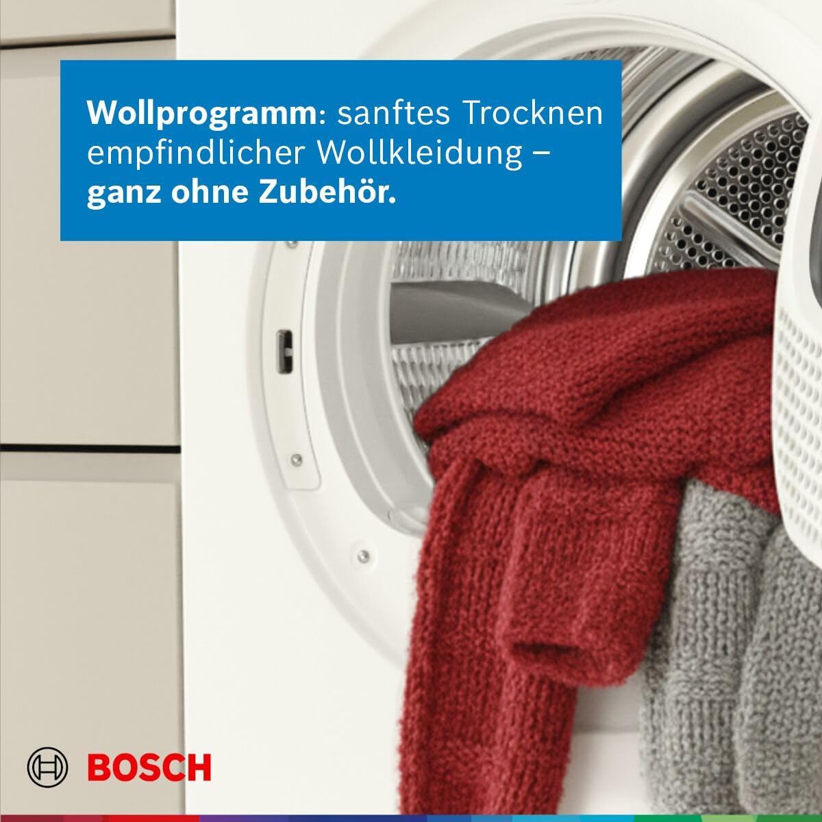 Bosch WQG235D00 Serie 6 Wärmepumpentrockner 8 kg, Auto Dry, Option Halbe Beladung, schneller getrocknete Wäsche