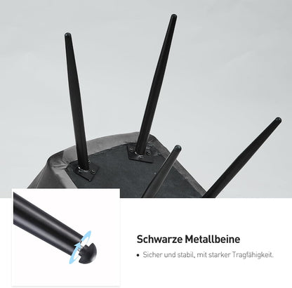 CLIPOP Esszimmerstühle 2er Set, Küchenstühle Grau Samtstoff stühle Polsterstühle mit Armlehne Metallbeine Polstersessel Stühle für Esszimmer Küche