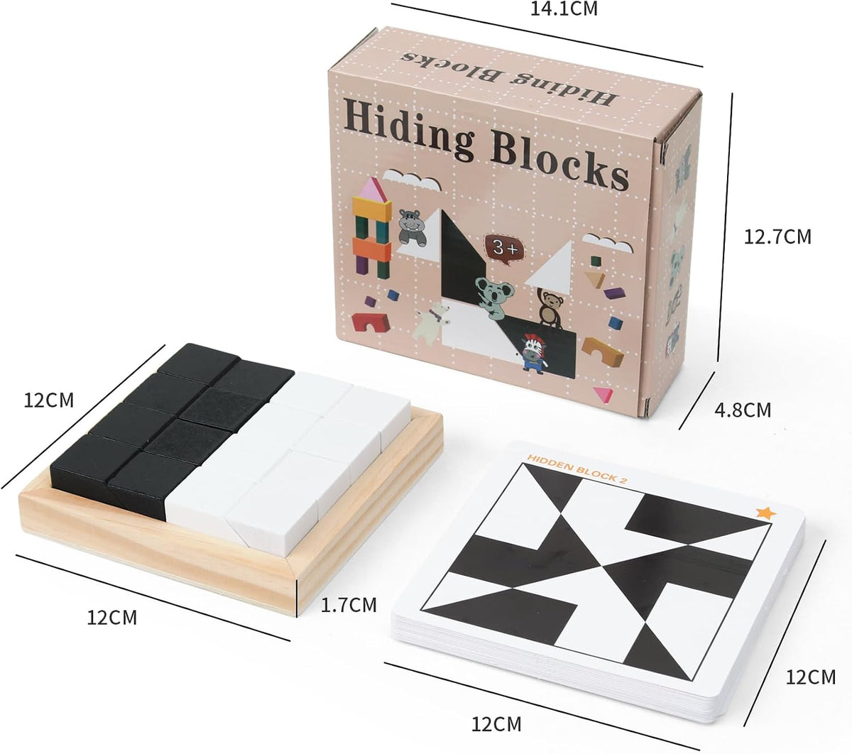 QZMTOY Holz Brain Teaser Puzzle - IQ Puzzle Game mit 80 Herausforderungen ab 3 Jahren