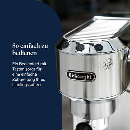 De'Longhi Dedica Style - Espressomaschine mit Manuellem Milchaufschäumer