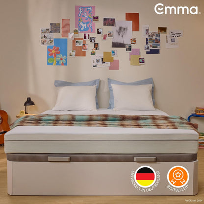 Emma One+ Matratze H2/H3, 3-Zonen Memory-Foam-Matratze mit atmungsaktivem Bezug, ergonomischer Schlafkomfort