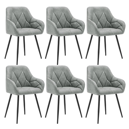 WOLTU Esszimmerstühle 4er Set, für Esszimmer Wohnzimmer, ergonomische Küchenstühle gepolstert mit Armlehnen, Metallbeinen, Sitzfläche aus