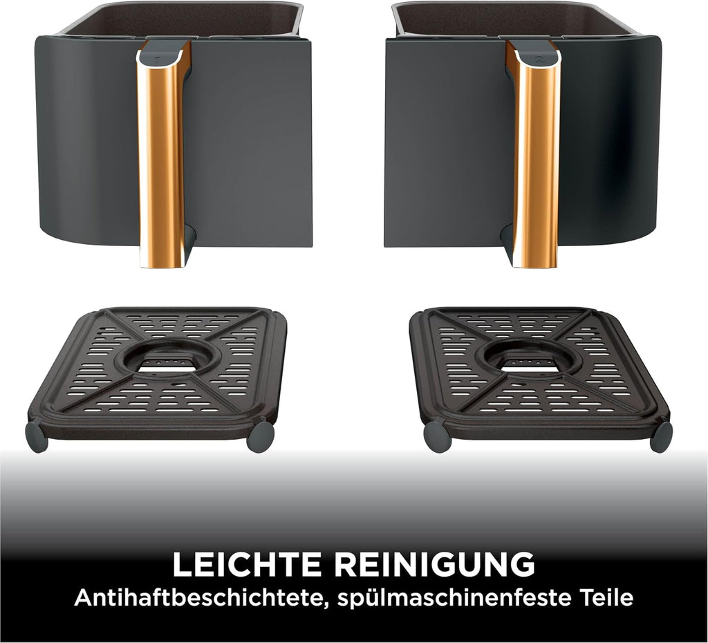 Ninja Foodi MAX Dual Zone Heißluftfritteuse, 9,5 L Airfryer, 2 Fächer, 6-in-1, Antihaftbeschichtung, spülmaschinenfeste Körbe