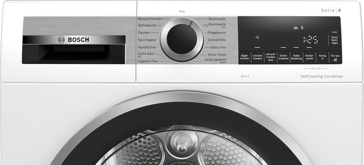 Bosch WQG235D00 Serie 6 Wärmepumpentrockner 8 kg, Auto Dry, Option Halbe Beladung, schneller getrocknete Wäsche