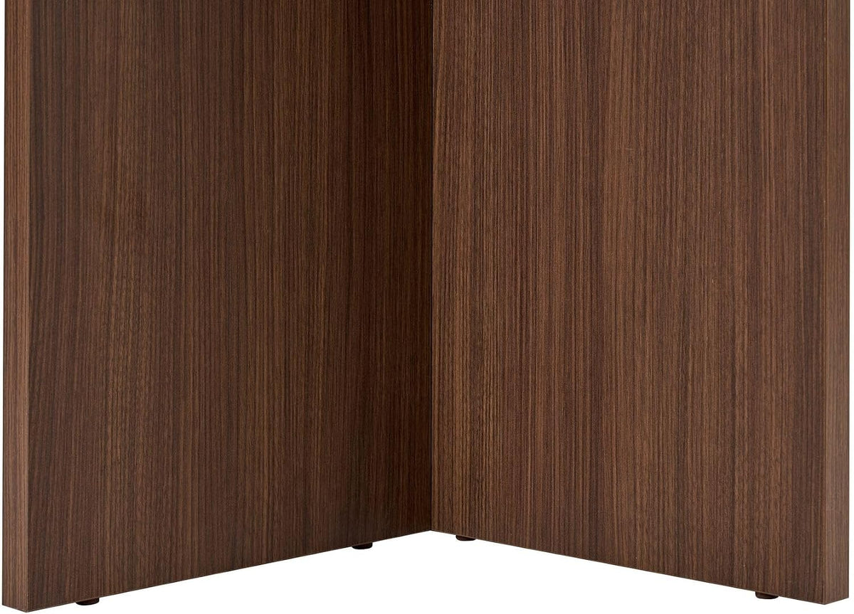 Moderner Esstisch, 180 x 90 x 75 cm, Travertine & Walnuss-Farben – 100% melaminbeschichtete Spanplatte, 25 mm Stärke