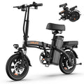 URLIFE E-Bike Klapprad14, 48V 7.5Ah Austauschbarem Akku für Lange Reichweite bis 60KM, Elektrofahrrad 250W Motor, 3 Fahrmodi, Sitzhöhe Verstellbar, Falt-Pedelec ebike für Herren Damen Schwarz