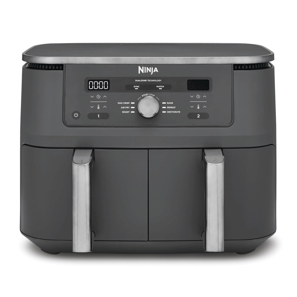 Ninja Dual Zone digitale Heißluftfritteuse, 9,5 L, 6-in-1, Metallic Grau