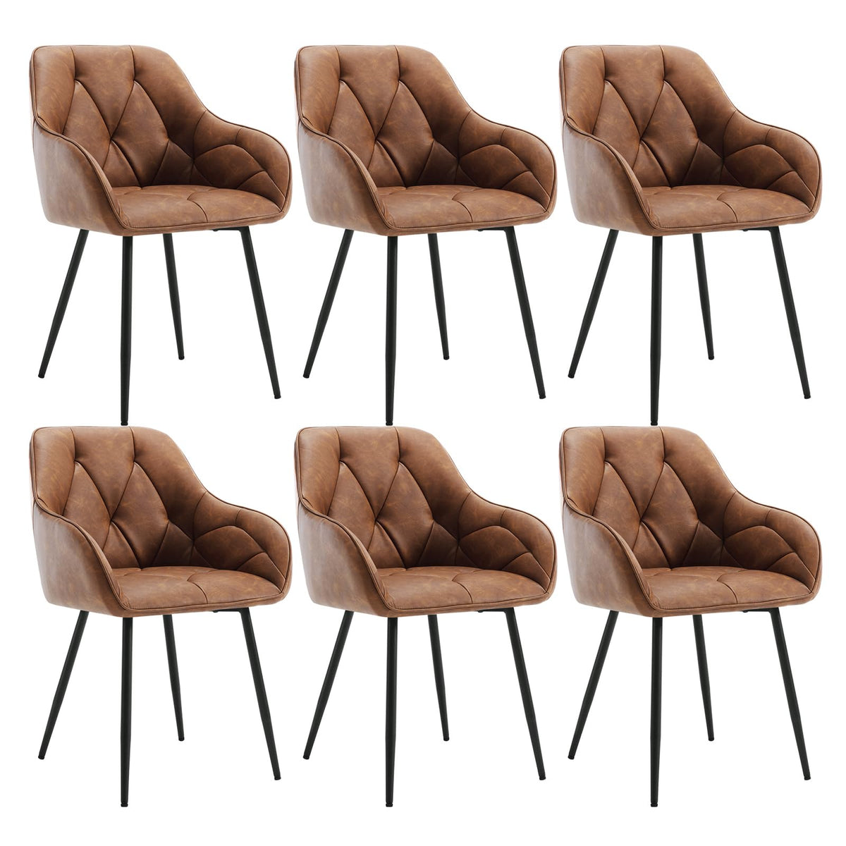 WOLTU Esszimmerstühle 4er Set, für Esszimmer Wohnzimmer, ergonomische Küchenstühle gepolstert mit Armlehnen, Metallbeinen, Sitzfläche aus