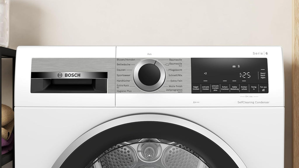 Bosch WQG235D00 Serie 6 Wärmepumpentrockner 8 kg, Auto Dry, Option Halbe Beladung, schneller getrocknete Wäsche