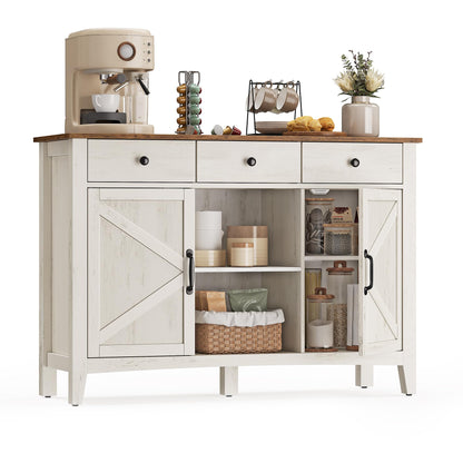 VASAGLE Küchenschrank mit 4 Türen, Sideboard