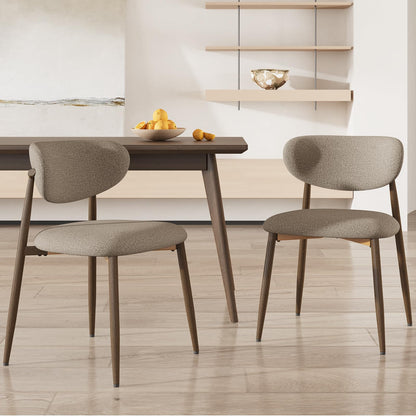 COLAMY Küchenstuhl Esszimmerstühle 4er Set, Moderne Polsterstuhl Essstühle mit Fester Rückenlehne, Stoff Esszimmerstühl mit Holzbein für Esszimmer