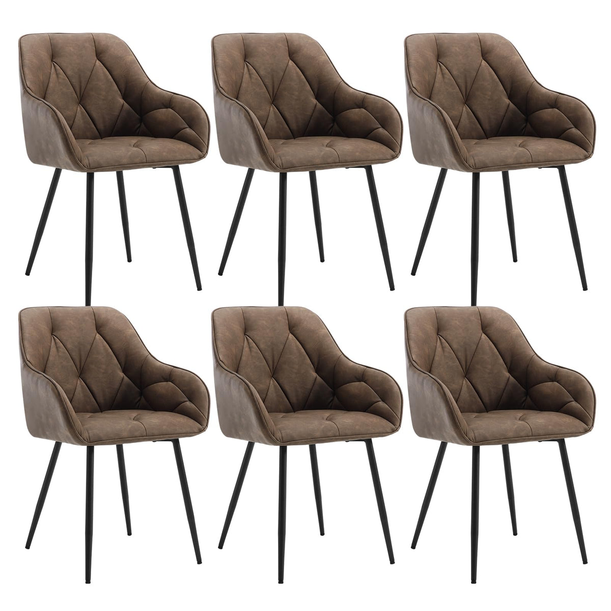 WOLTU Esszimmerstühle 4er Set, für Esszimmer Wohnzimmer, ergonomische Küchenstühle gepolstert mit Armlehnen, Metallbeinen, Sitzfläche aus