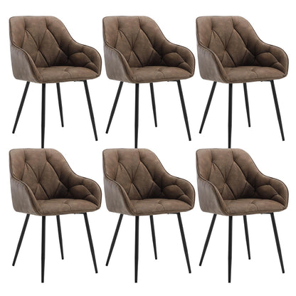 WOLTU Esszimmerstühle 4er Set, für Esszimmer Wohnzimmer, ergonomische Küchenstühle gepolstert mit Armlehnen, Metallbeinen, Sitzfläche aus