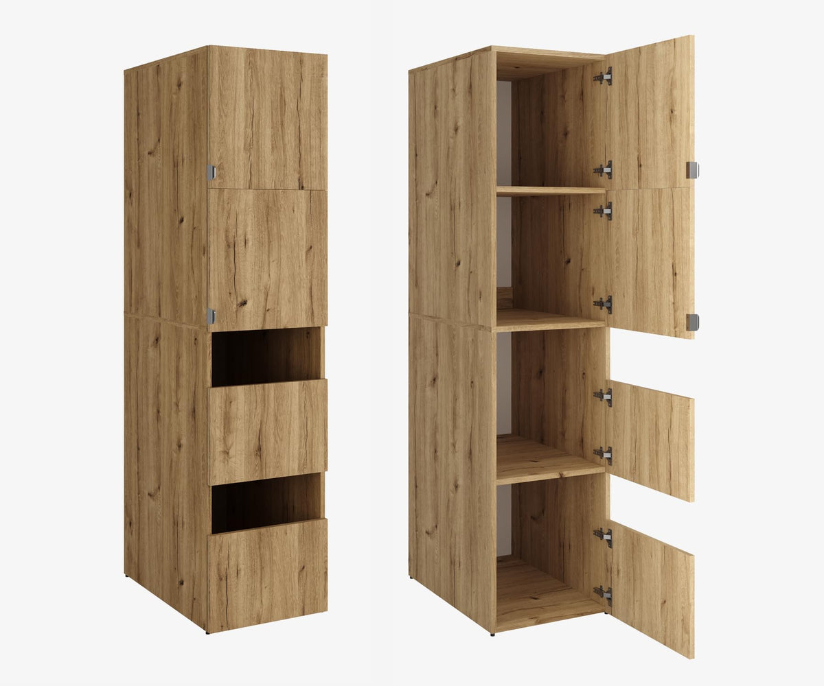 PLATAN ROOM Hochschrank Badschrank Waschmaschine Trockner Schrank Waschmaschinenschrank für Waschmaschine & Wäschetrockner Überbauschrank 187 x 65