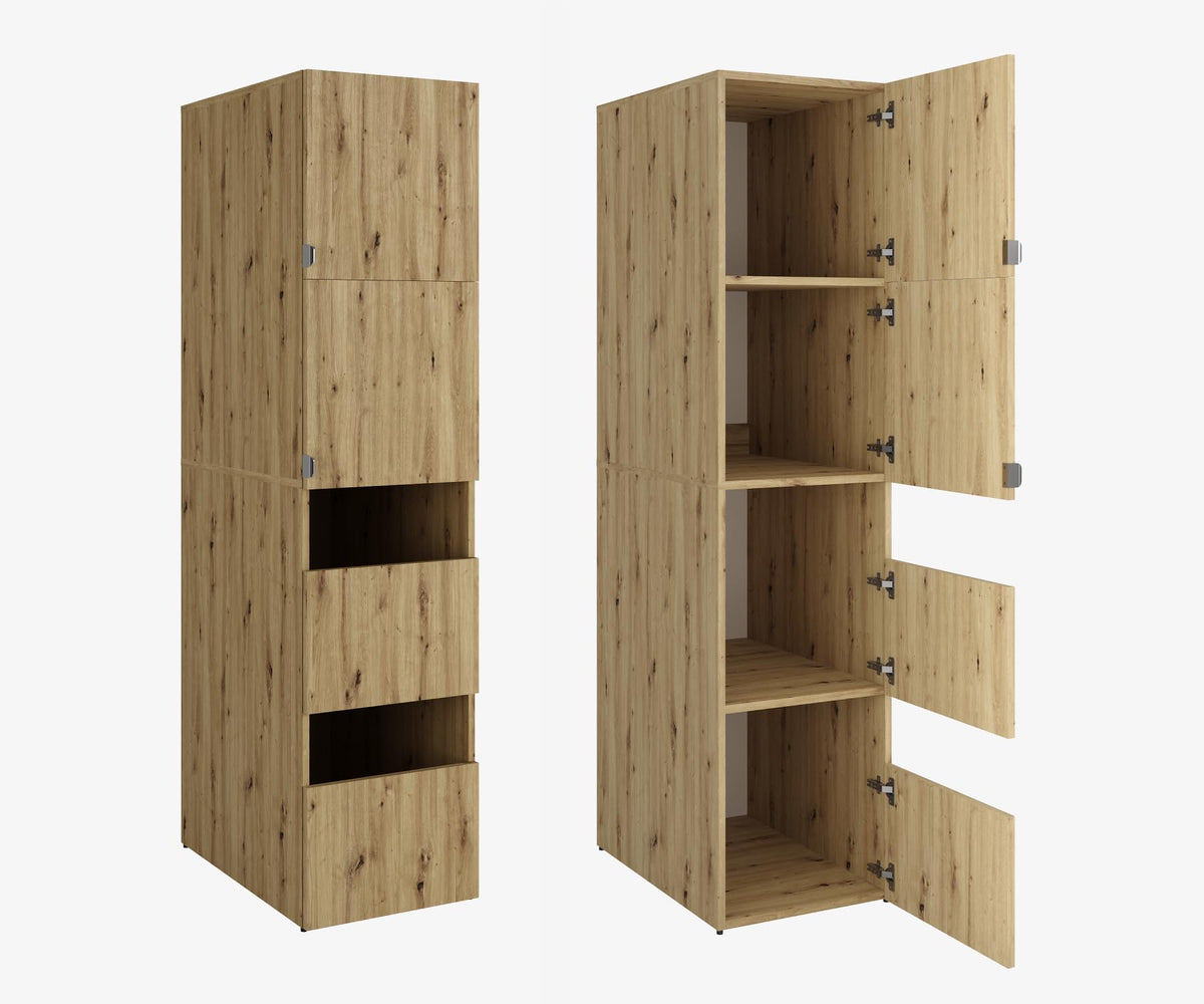 PLATAN ROOM Hochschrank Badschrank Waschmaschine Trockner Schrank Waschmaschinenschrank für Waschmaschine & Wäschetrockner Überbauschrank 187 x 65