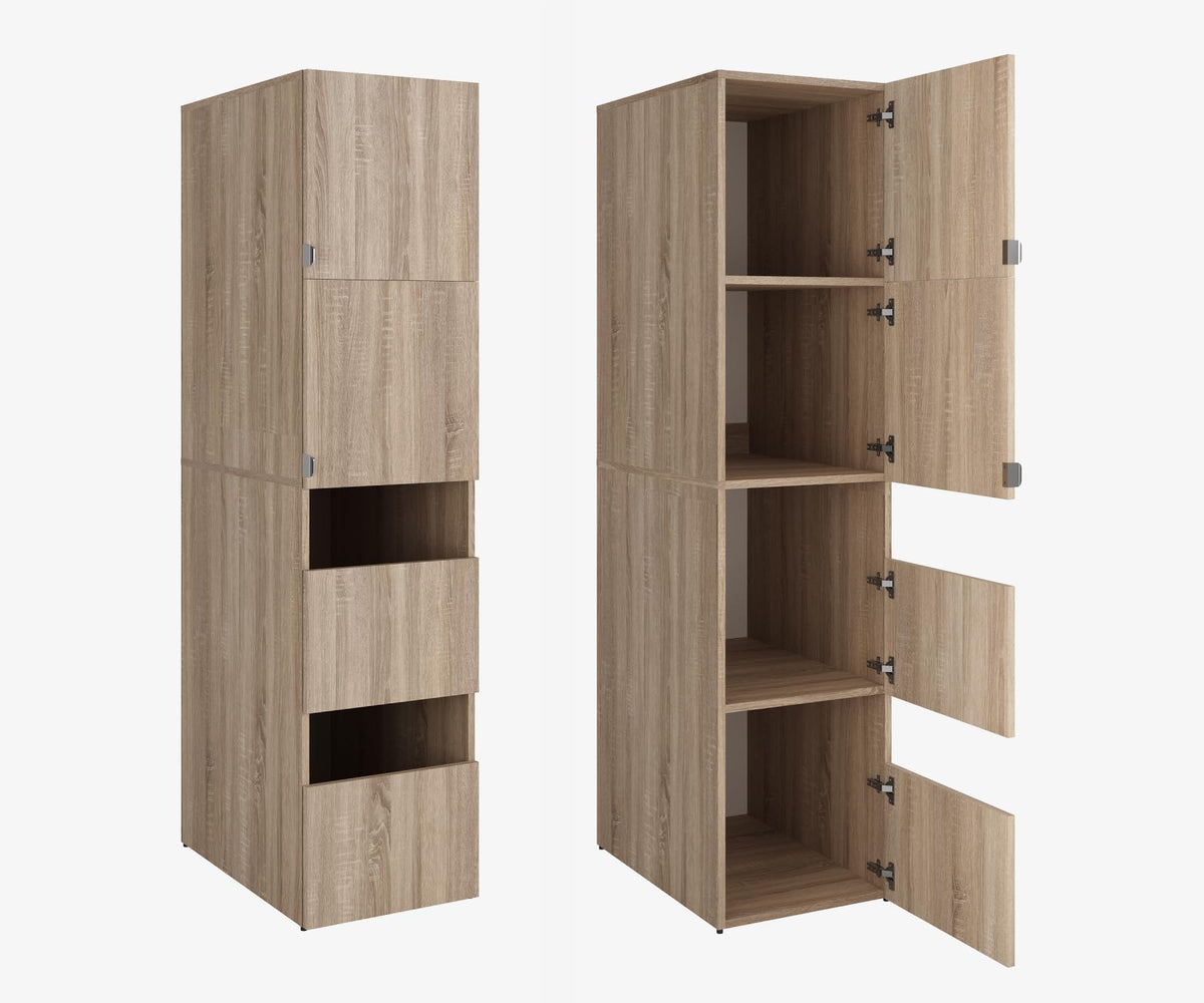 PLATAN ROOM Hochschrank Badschrank Waschmaschine Trockner Schrank Waschmaschinenschrank für Waschmaschine & Wäschetrockner Überbauschrank 187 x 65