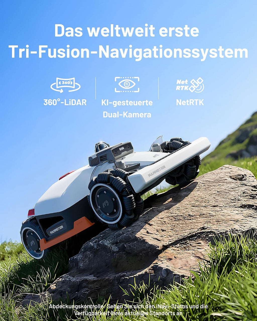 MAMMOTION LUBA 3 AWD Mähroboter mit Garage+Reinigungsständer
