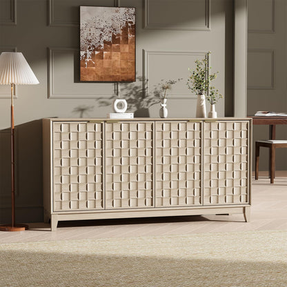 COLAMY Sideboard 150 cm Holz mit Stauraum – Modernes Sideboard für Wohnzimmer, Küchenschrank mit verstellbaren Einlegeböden