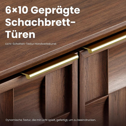 COLAMY Sideboard 150 cm Holz mit Stauraum – Modernes Sideboard für Wohnzimmer, Küchenschrank mit verstellbaren Einlegeböden