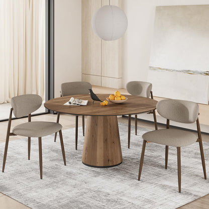 COLAMY Küchenstuhl Esszimmerstühle 4er Set, Moderne Polsterstuhl Essstühle mit Fester Rückenlehne, Stoff Esszimmerstühl mit Holzbein für Esszimmer