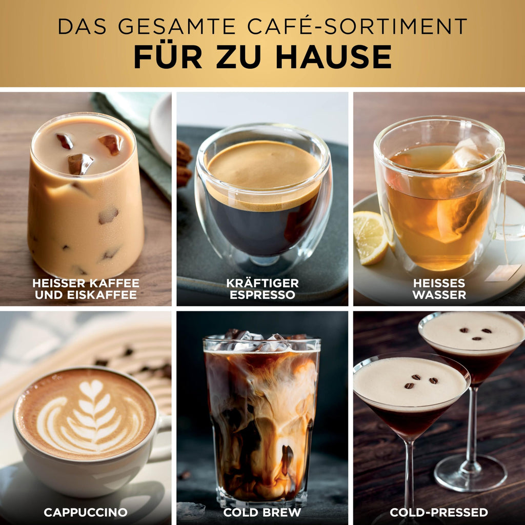 Ninja Luxe Café Pro David Beckham 3-in-1-Kaffeemaschine Schwarz und Gold