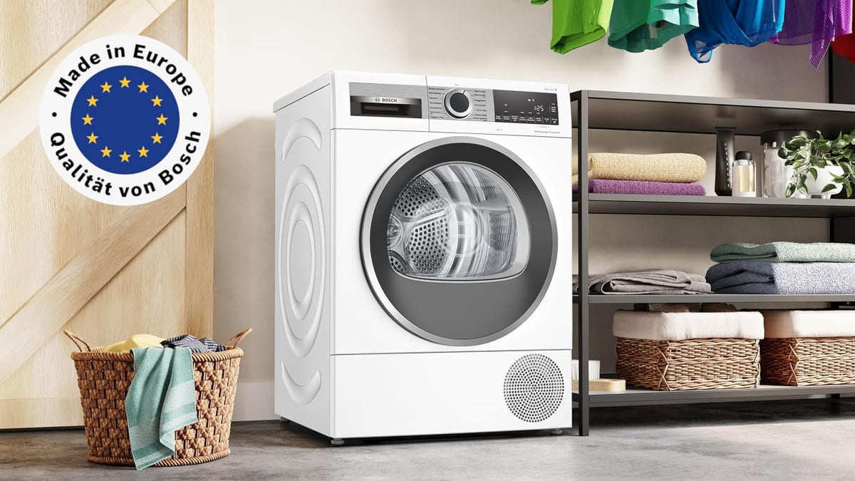 Bosch WQG235D00 Serie 6 Wärmepumpentrockner 8 kg, Auto Dry, Option Halbe Beladung, schneller getrocknete Wäsche