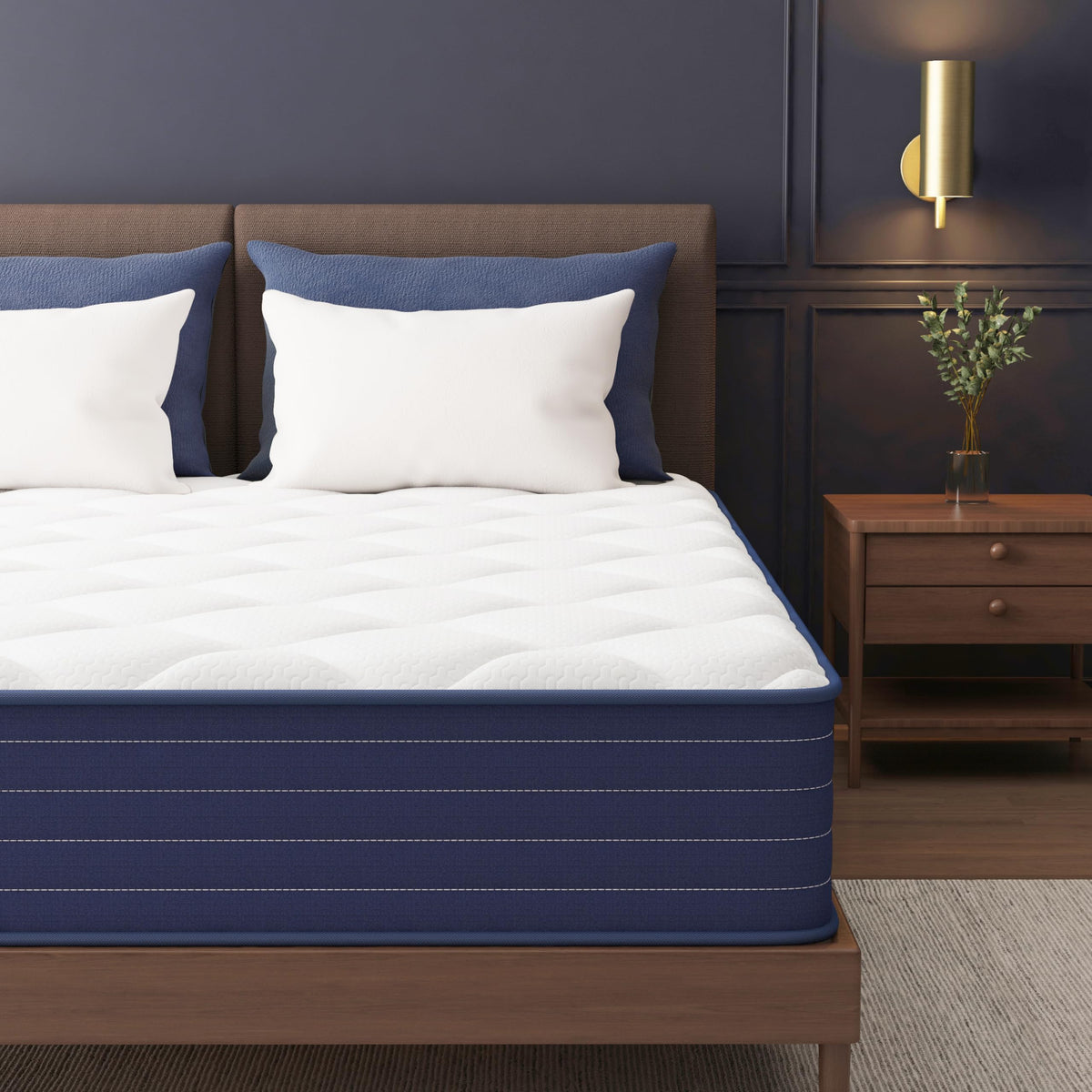 Matratze 180x200, Höhe 25cm mit Oeko-TEX Zertifiziert, Härtegrad H3 und H4, 7 Zonen Taschenfederkernmatratze mit Komfortschaum, Gewebe mit weicher