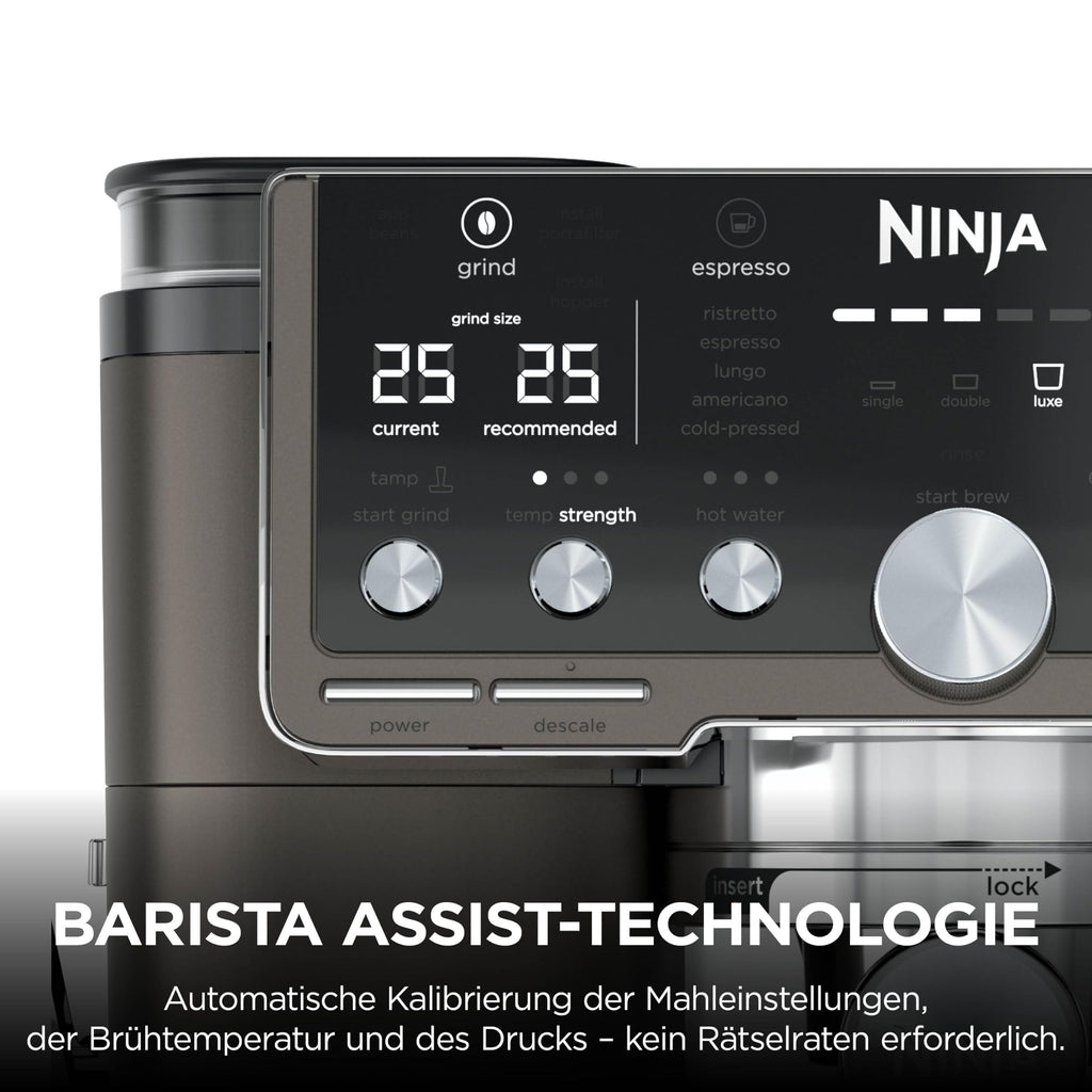 Ninja Luxe Pro 3-in-1-Kaffeemaschine mit Mahlwerk, ES701EUBR