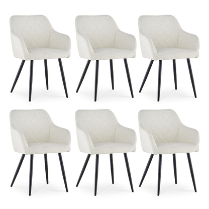 CLIPOP Esszimmerstühle 2er Set, Küchenstühle Grau Samtstoff stühle Polsterstühle mit Armlehne Metallbeine Polstersessel Stühle für Esszimmer Küche