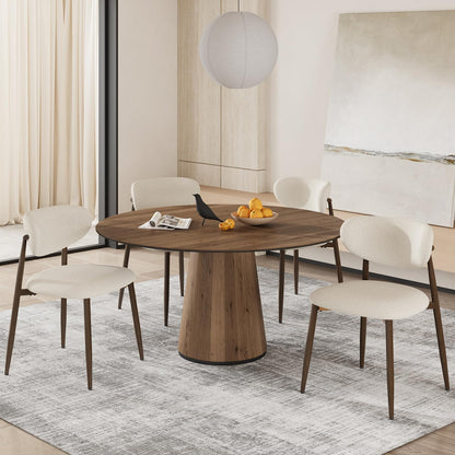 COLAMY Küchenstuhl Esszimmerstühle 4er Set, Moderne Polsterstuhl Essstühle mit Fester Rückenlehne, Stoff Esszimmerstühl mit Holzbein für Esszimmer