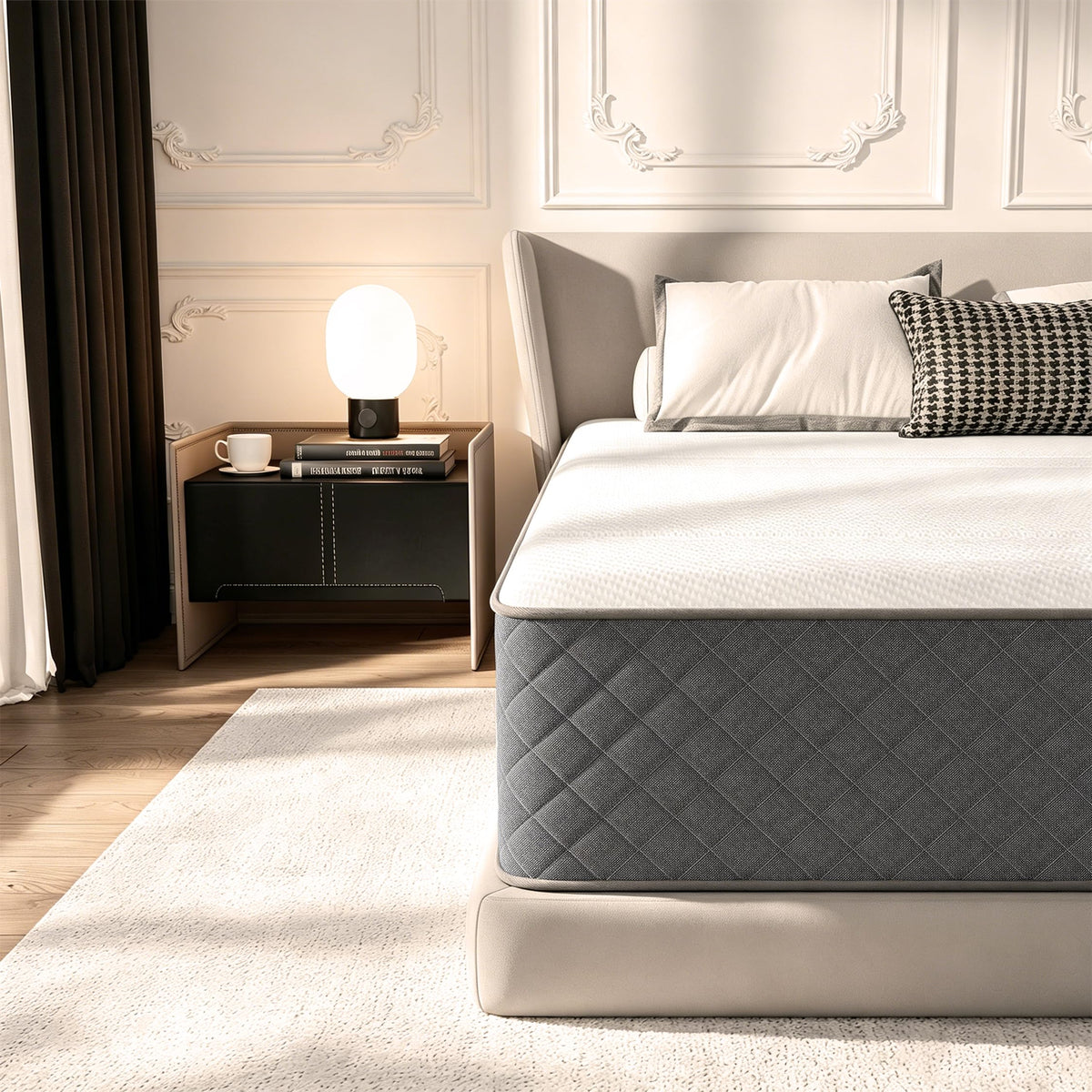 Matratze 180x200, Höhe 25cm mit Oeko-TEX Zertifiziert, Härtegrad H3 und H4, 7 Zonen Taschenfederkernmatratze mit Komfortschaum, Gewebe mit weicher